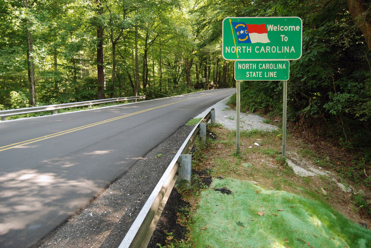 welcome to north carolina sign