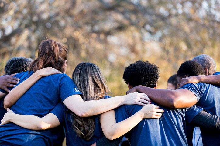 group of volunteers