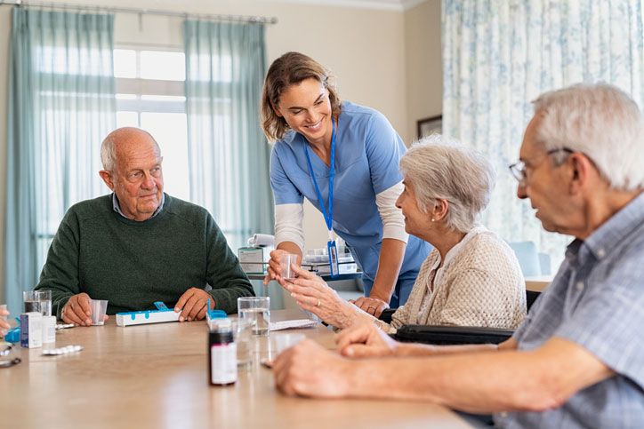 meeting with geriatric patients