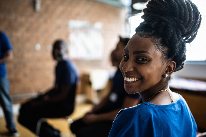 happy young woman